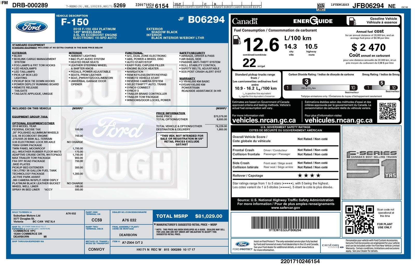 2018 Ford F-150 Platinum