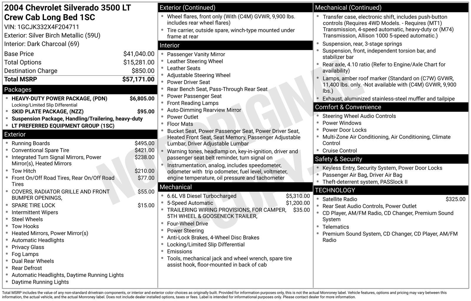 2004 Chevrolet Silverado 3500 HD DRW LT