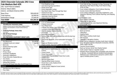 2025 Chevrolet Colorado ZR2