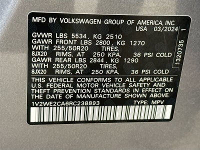 2024 Volkswagen Atlas Cross Sport 2.0T SE w/Technology