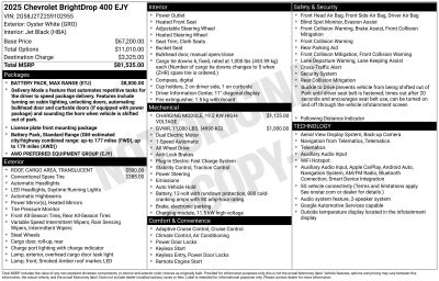2025 Chevrolet BrightDrop 400 AWD 400