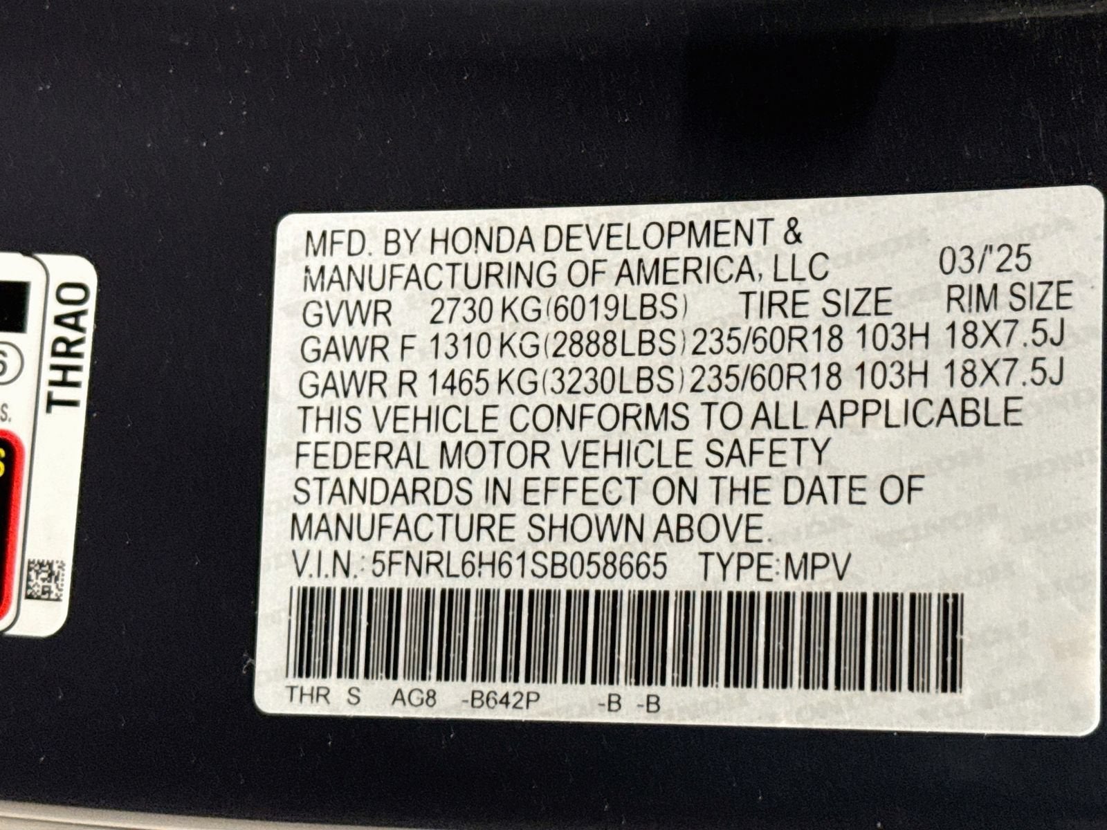 2025 Honda Odyssey EX-L
