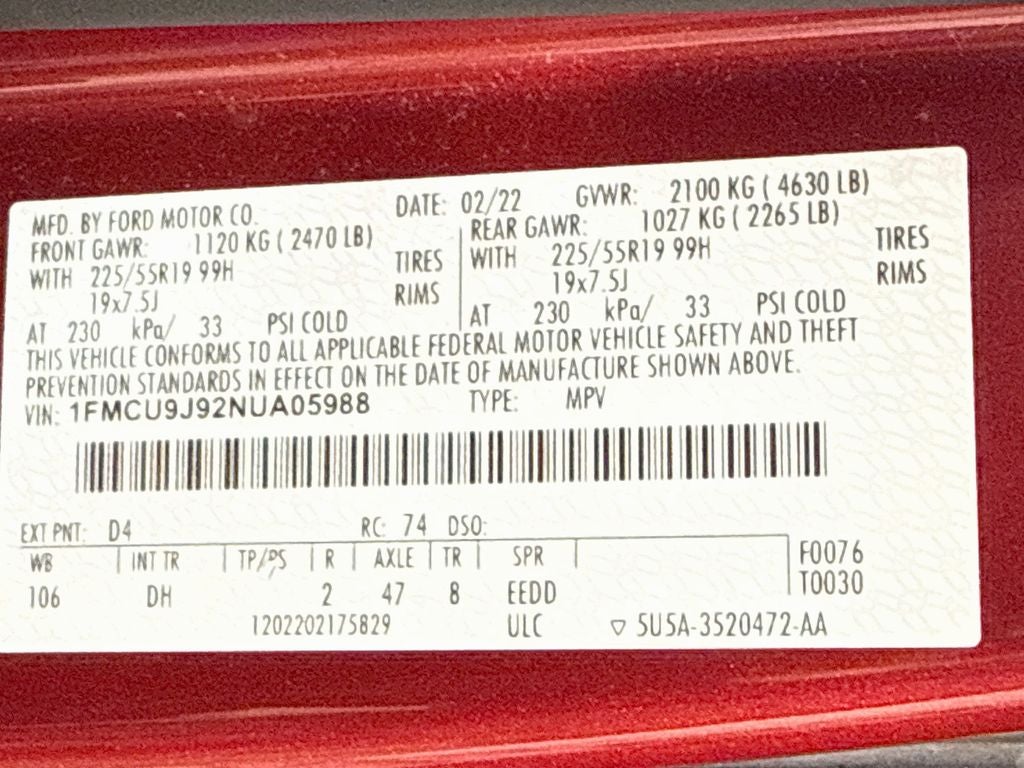 2022 Ford Escape Titanium