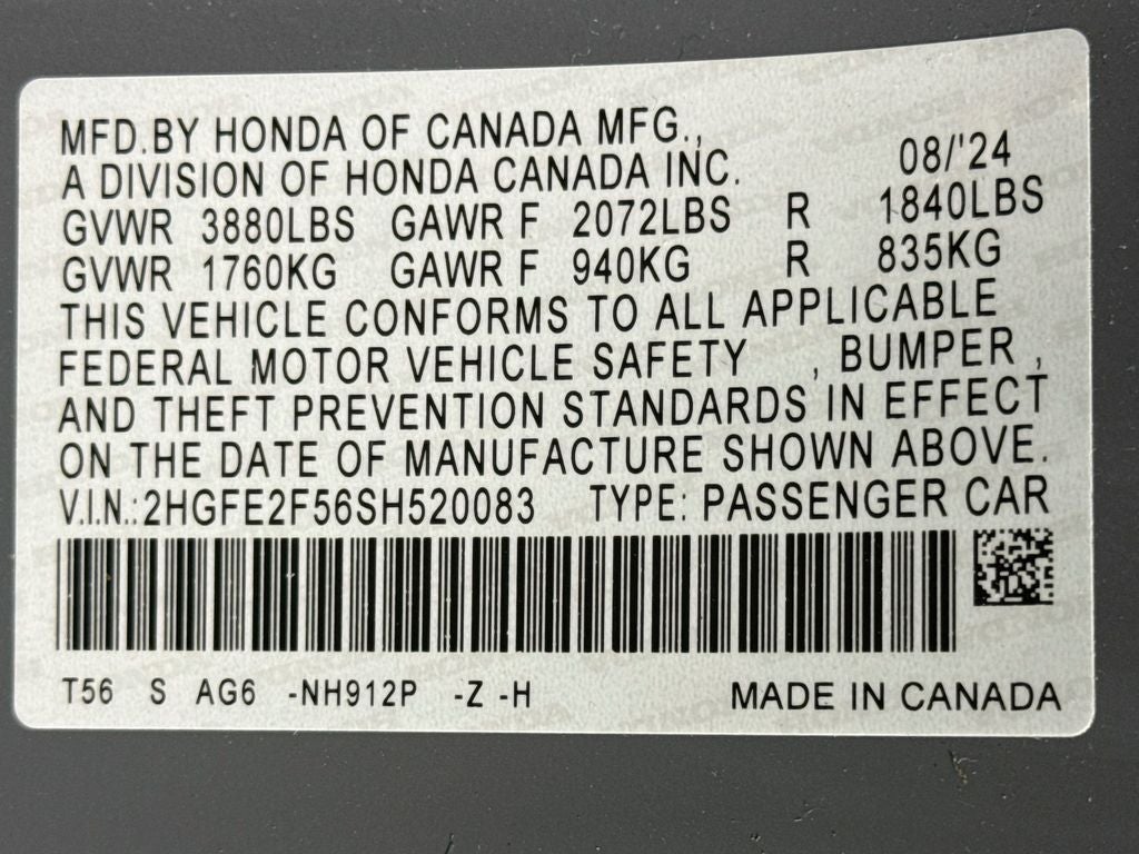 2025 Honda Civic Sport