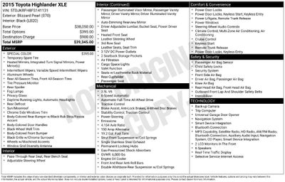 2015 Toyota Highlander XLE V6