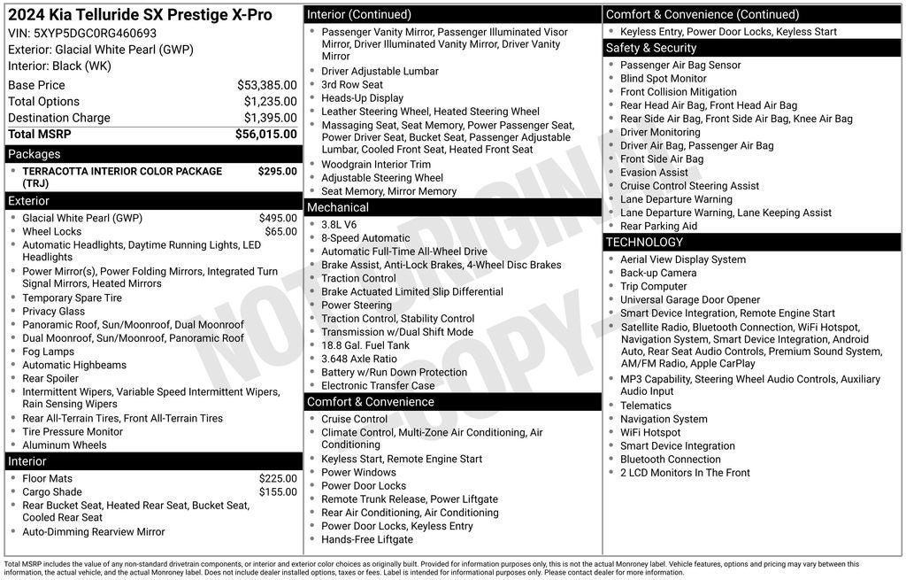 2024 Kia Telluride SX-Prestige X-Pro