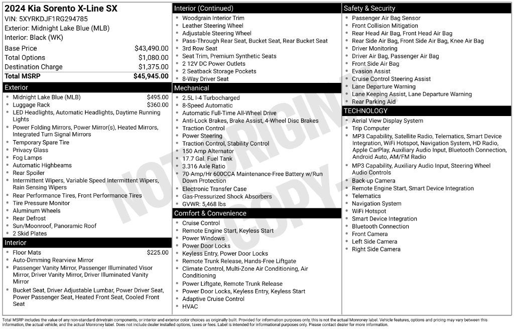 2024 Kia Sorento X-Line SX