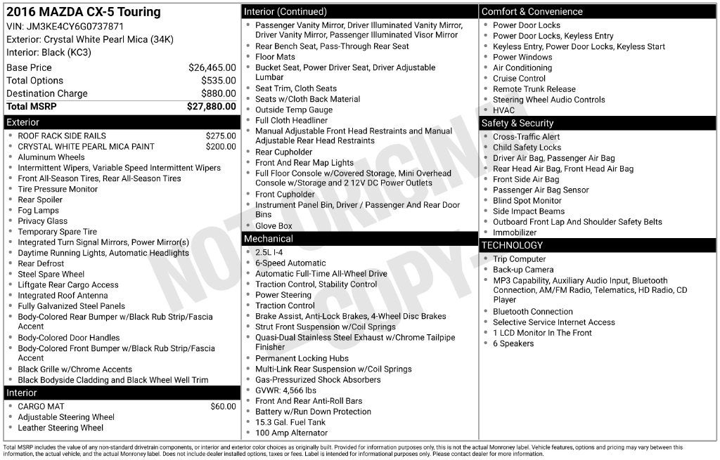 2016 Mazda Mazda CX-5 Touring