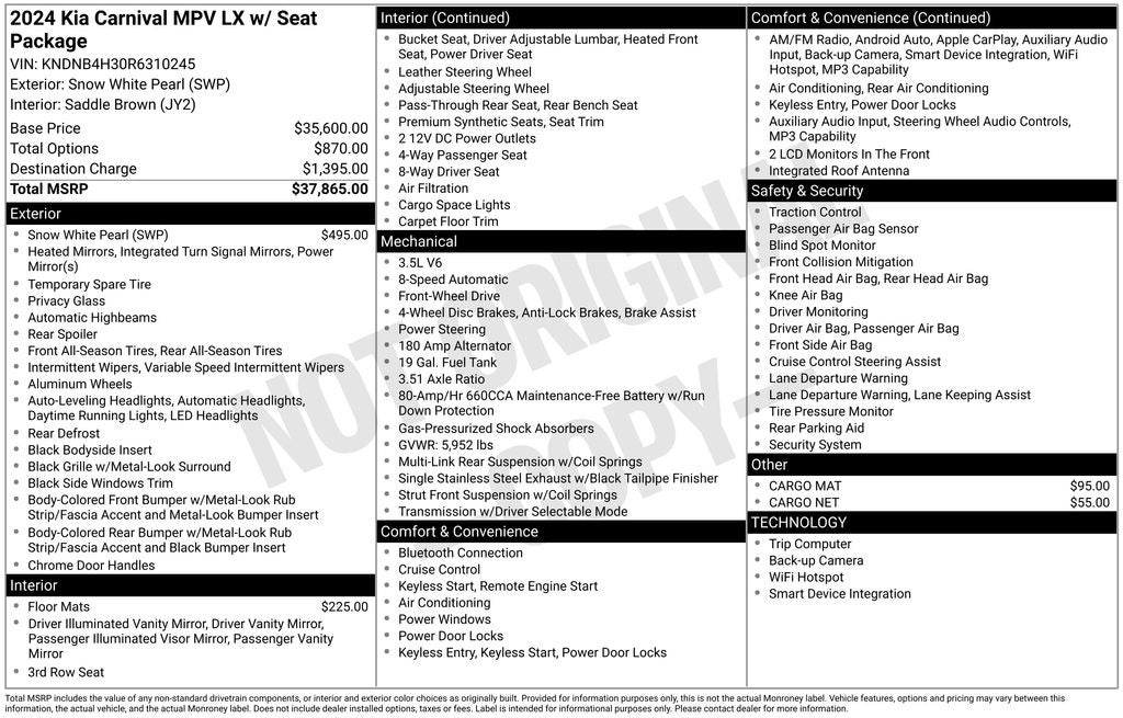 2024 Kia Carnival LX