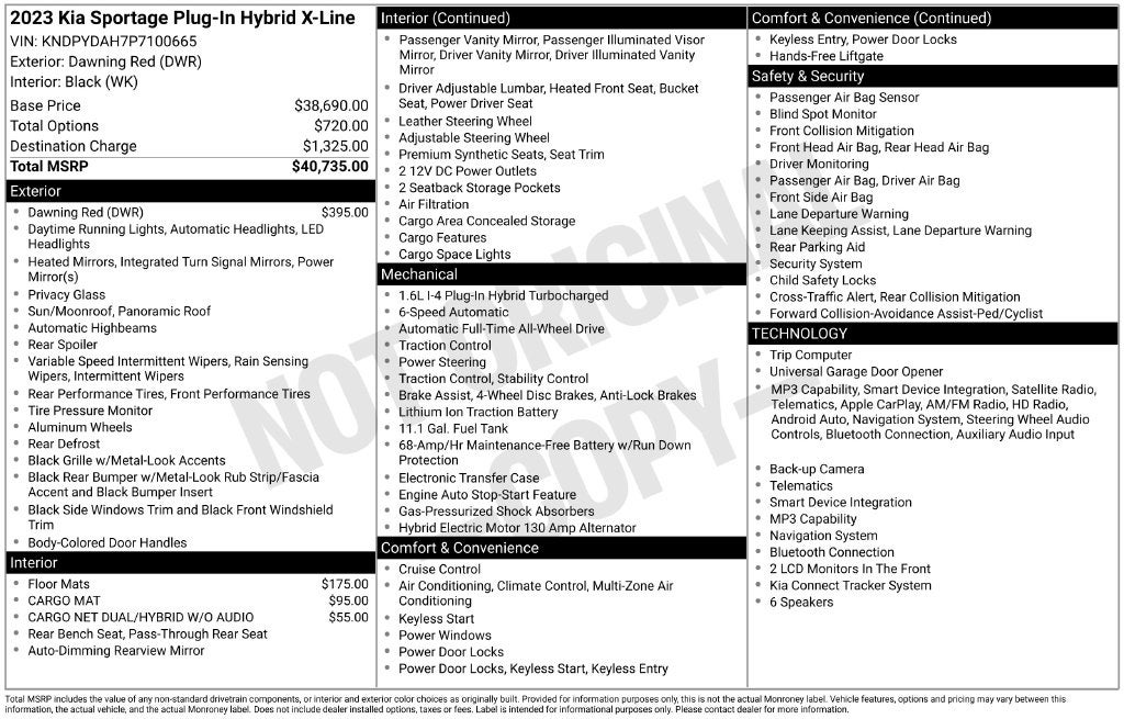 2023 Kia Sportage Plug-In Hybrid X-Line