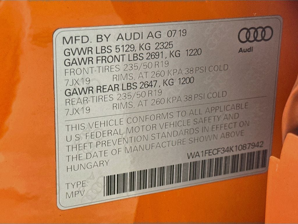 2019 Audi Q3 2.0T Prestige S line quattro