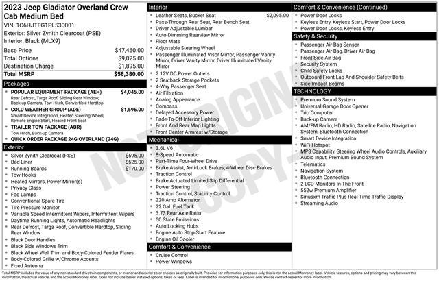 2023 Jeep Gladiator Overland