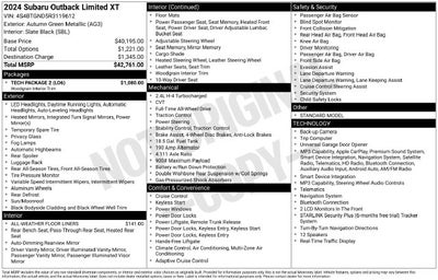 2024 Subaru Outback Limited XT
