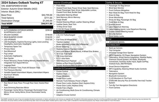 2024 Subaru Outback Touring XT