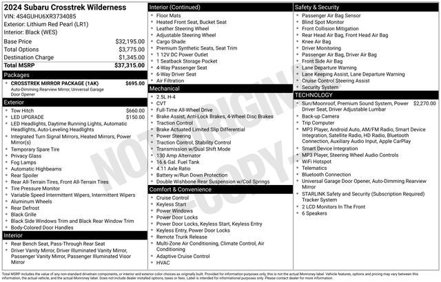 2024 Subaru Crosstrek Wilderness