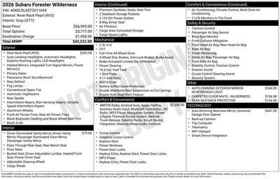 2026 Subaru Forester Wilderness