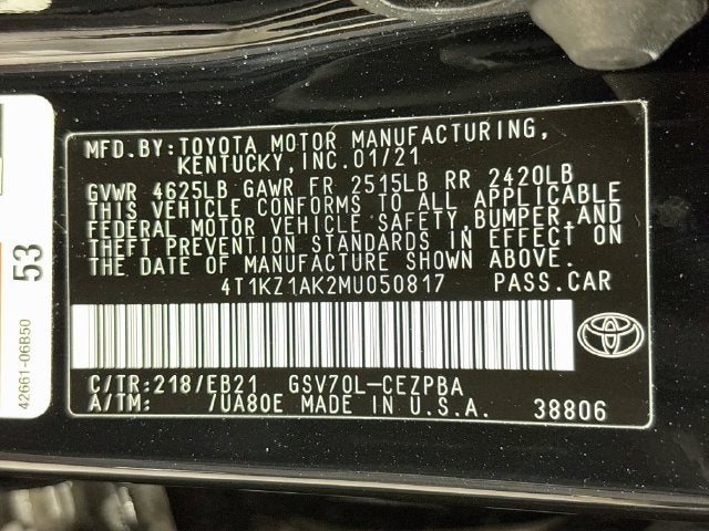 2021 Toyota Camry TRD V6