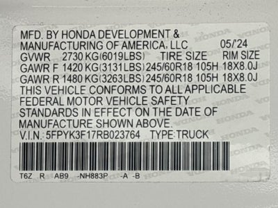2024 Honda Ridgeline Sport