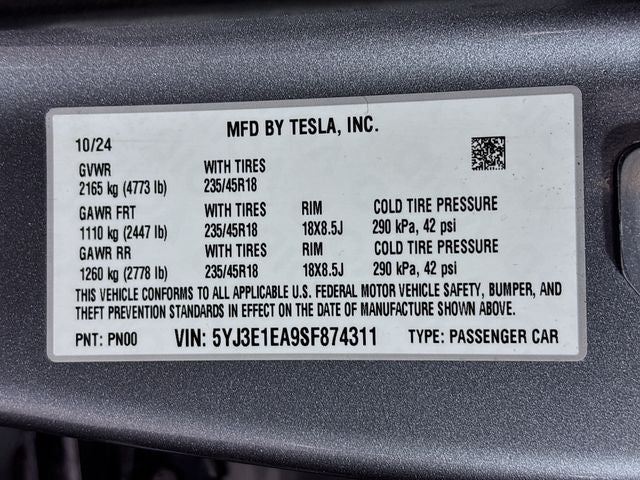 2025 Tesla Model 3 Long Range