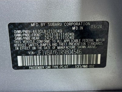 2024 Subaru WRX TR