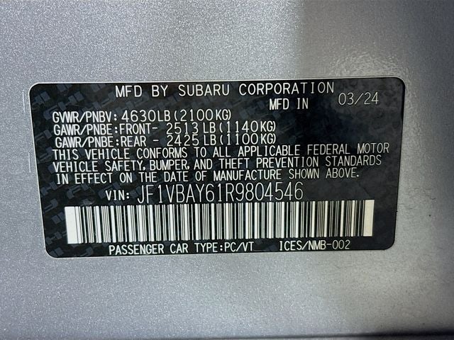 2024 Subaru WRX TR