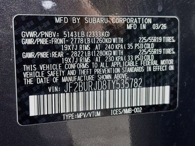 2026 Subaru Outback Touring XT