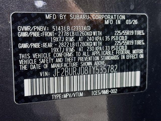 2026 Subaru Outback Touring XT