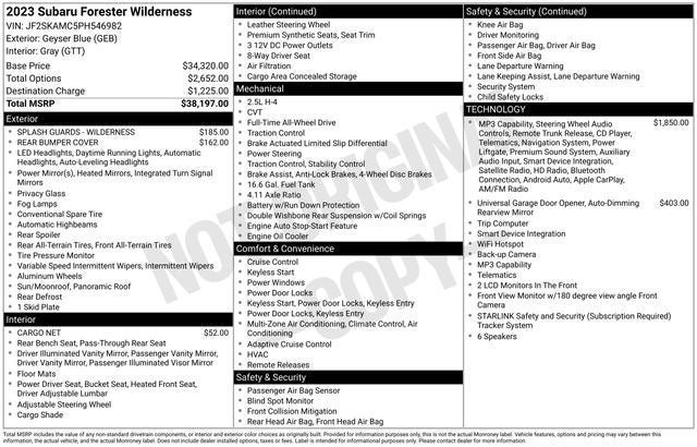 2023 Subaru Forester Wilderness