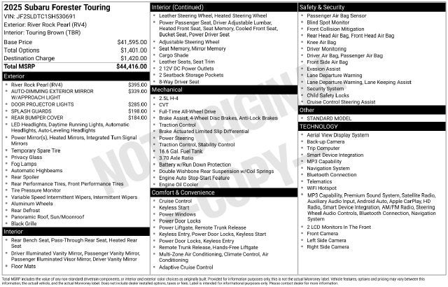 2025 Subaru Forester Touring