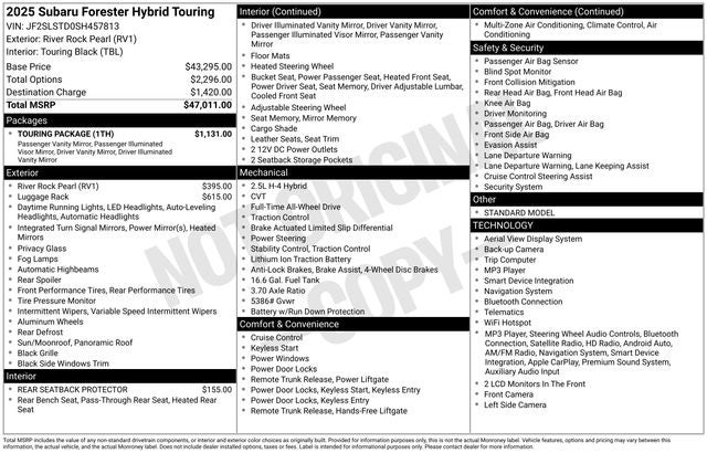 2025 Subaru Forester Hybrid Touring
