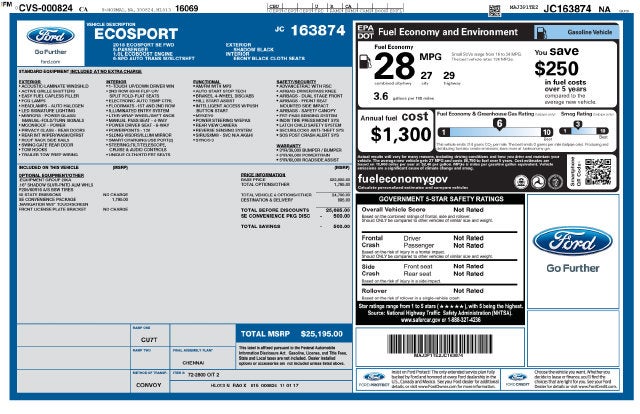 2018 Ford EcoSport SE