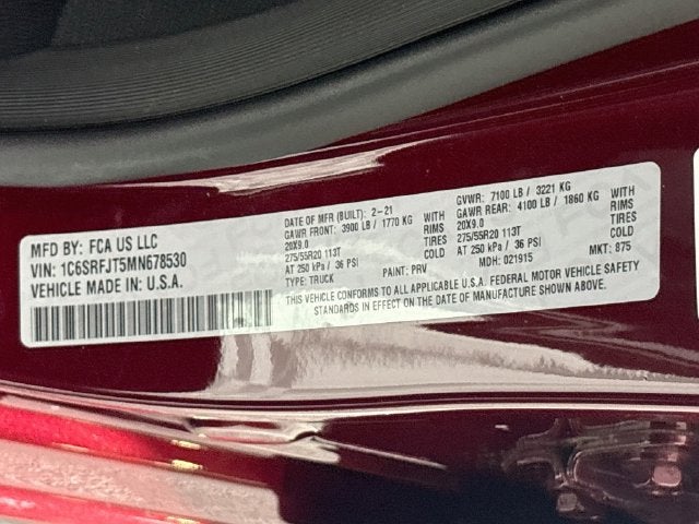 2021 RAM 1500 Laramie