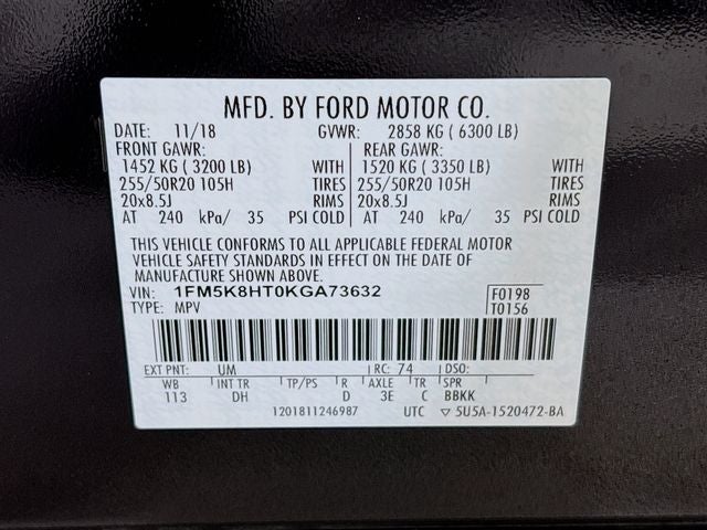 2019 Ford Explorer Platinum