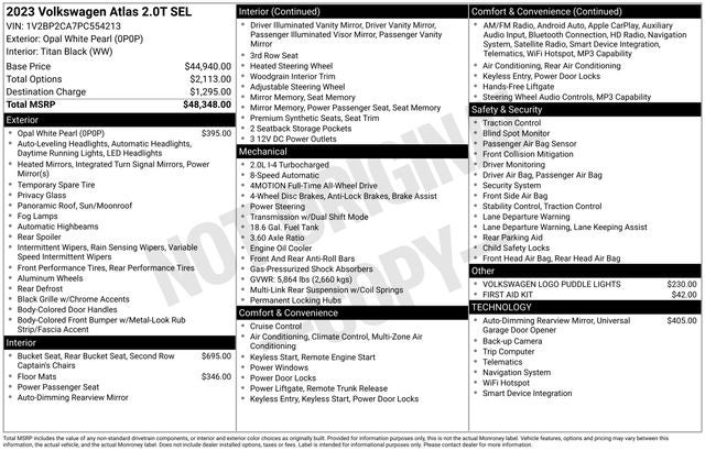 2023 Volkswagen Atlas 2.0T SEL