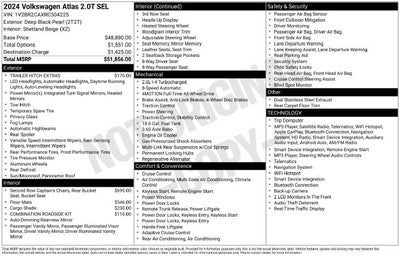 2024 Volkswagen Atlas 2.0T SEL
