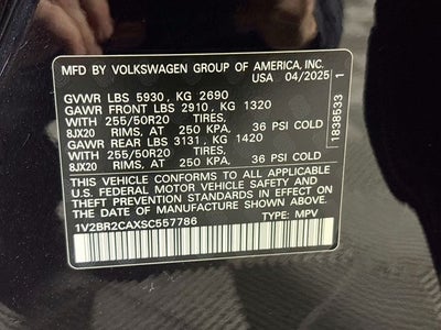 2025 Volkswagen Atlas 2.0T SEL