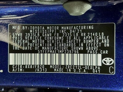 2021 Toyota Corolla LE
