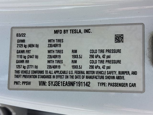 2022 Tesla Model 3 Base