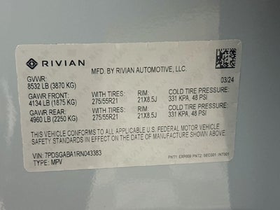 2024 Rivian R1S Adventure Quad Motor Large Pack