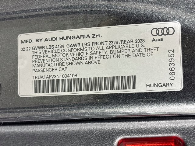 2022 Audi TTS 2.0T quattro