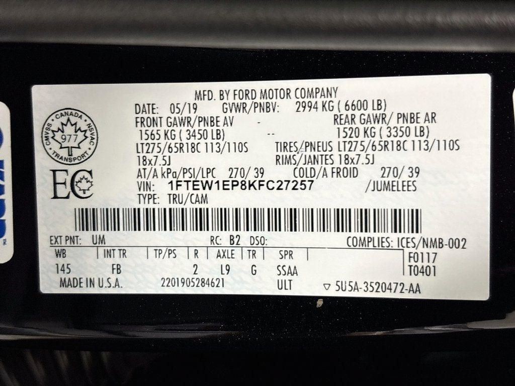 2019 Ford F-150 XLT