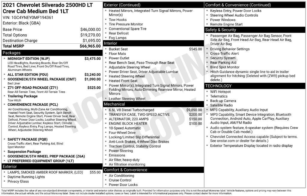 2021 Chevrolet Silverado 2500 HD LT