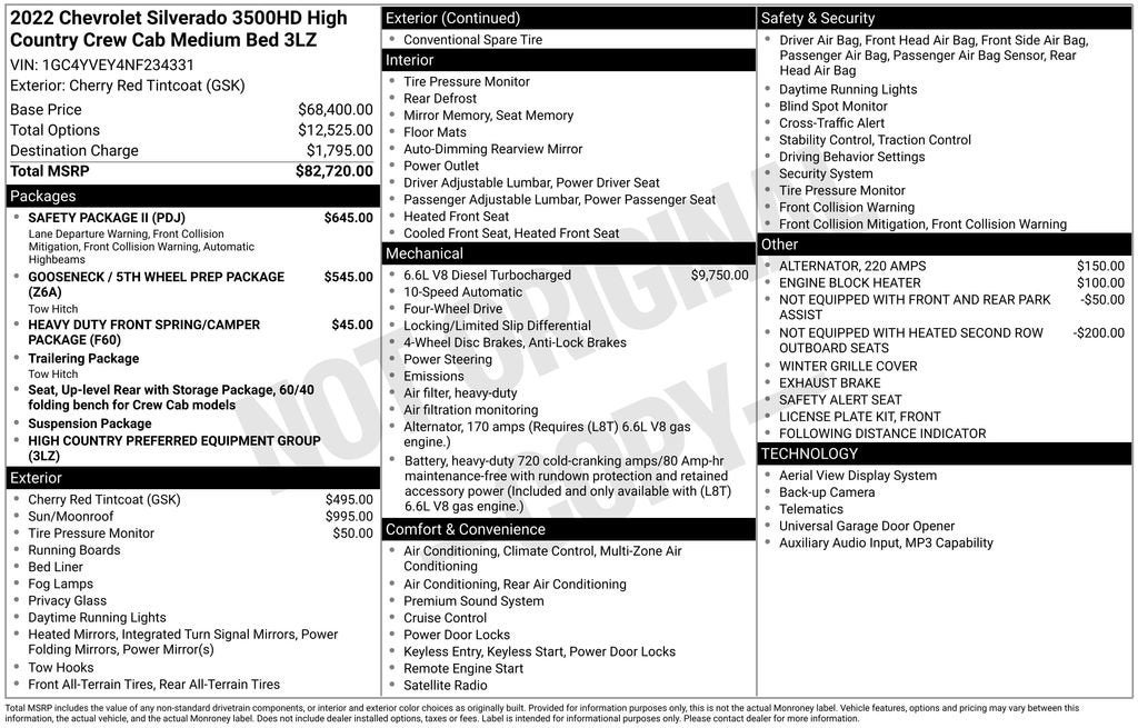 2022 Chevrolet Silverado 3500 HD High Country