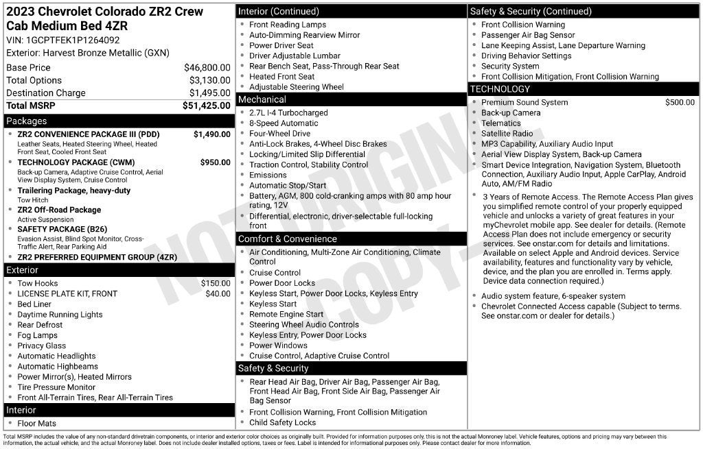 2023 Chevrolet Colorado 4WD ZR2
