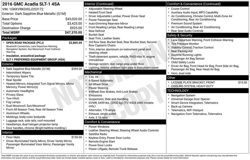 2016 GMC Acadia SLT