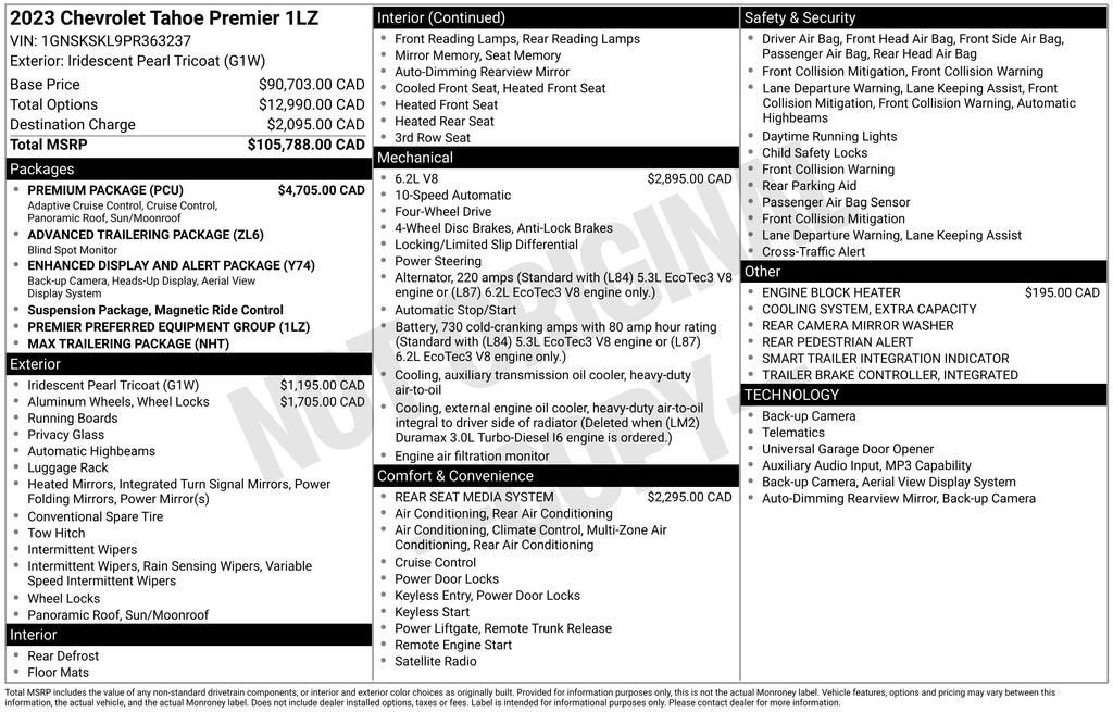 2023 Chevrolet Tahoe Premier