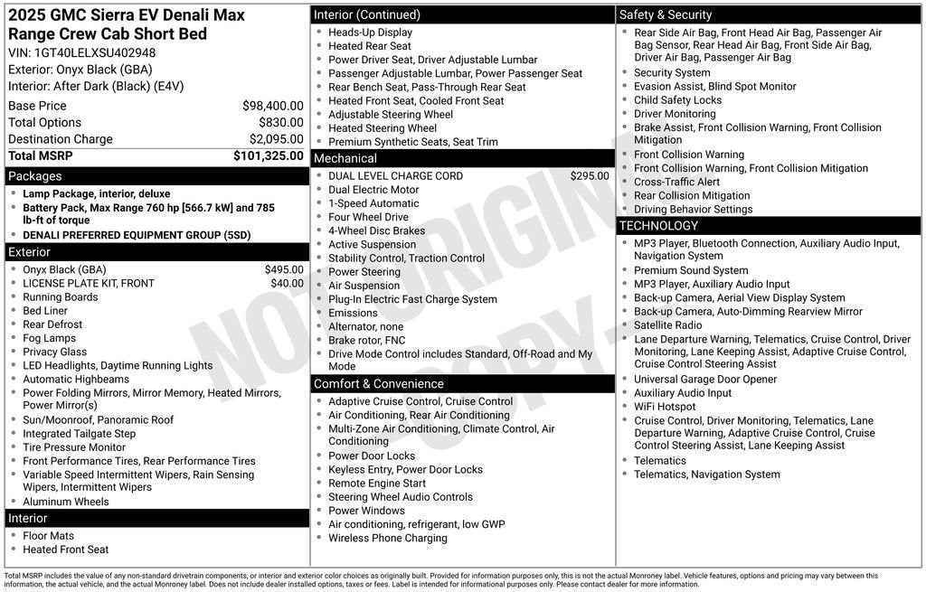 2025 GMC Sierra EV Max Range Denali
