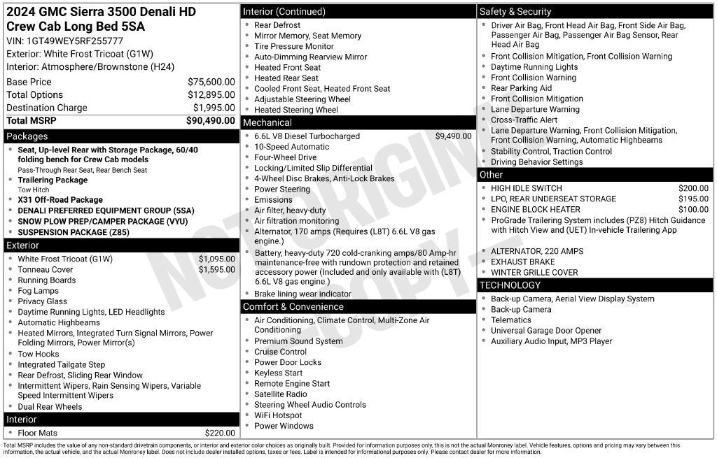 2024 GMC Sierra 3500 HD Denali DRW