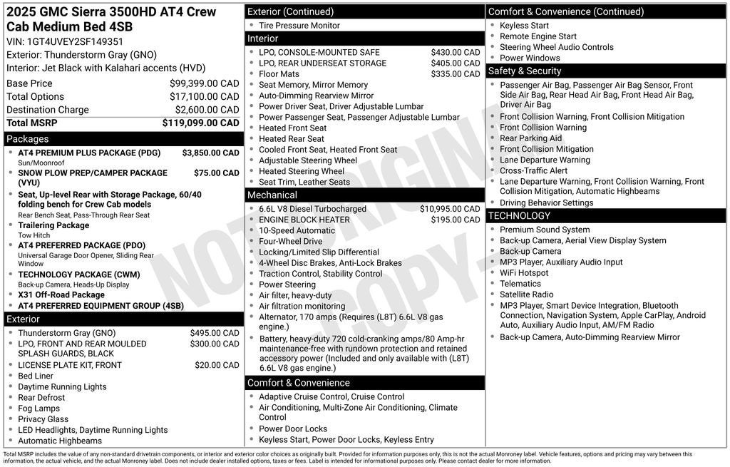 2025 GMC Sierra 3500 HD AT4