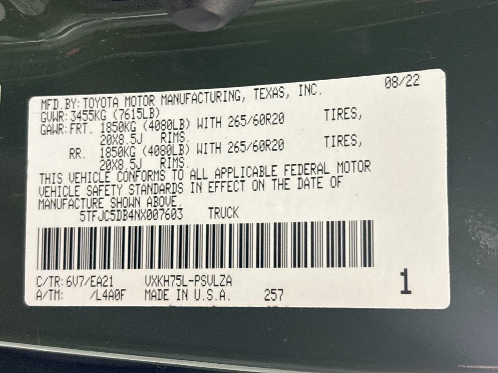 2022 Toyota Tundra Hybrid Limited